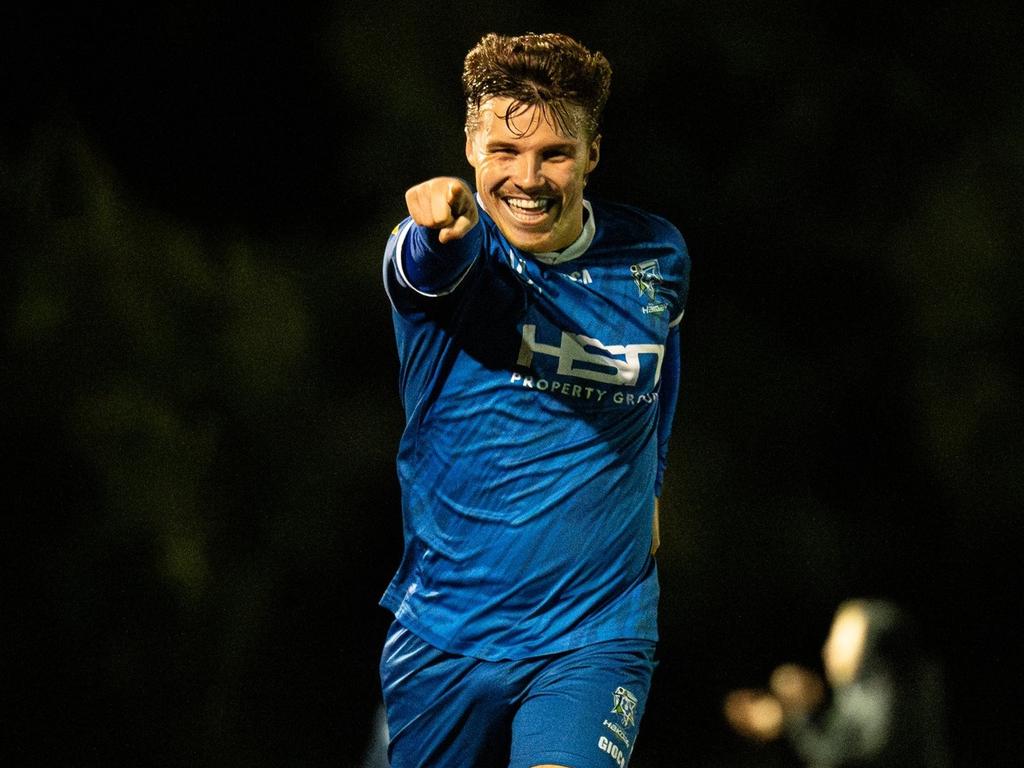 Nick Drummond scored a brace for Hakoah FC in the Australia Cup round four. Picture: Harley Appezzato