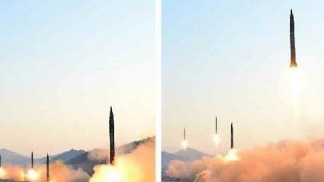 North Korea launched four ballistic missiles. Picture: Yonhap News.