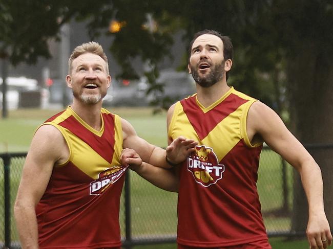 Nathan Buckley and Jordan Lewis will replace Nick Riewoldt on Fox Footy this year. Picture: Getty Images