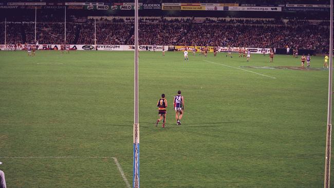 Rodney Eade pioneered the flood, seen here in a game between Fremantle and Adelaide in 2002.