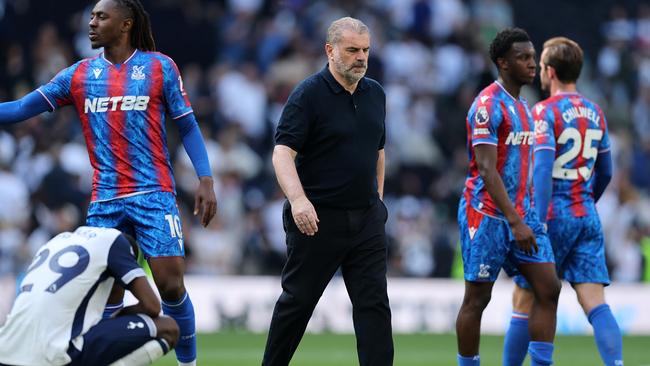 LONDON, ENGLAND - MAY 11: Manager of Spurs Ange Postecoglou after the Premier League match between Tottenham Hotspur FC and Crystal Palace FC at Tottenham Hotspur Stadium on May 11, 2025 in London, England. (Photo by Julian Finney/Getty Images)
