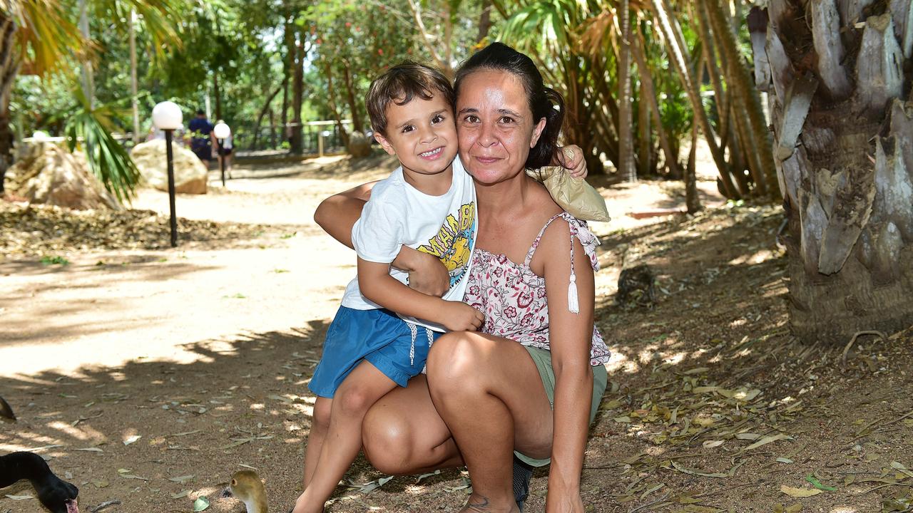 Clarissa and Sawyer Law, 4, from Majors Creek, pictured at Billabong Sanctuary. Picture: Shae Beplate.