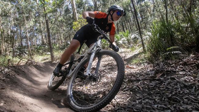 south coast Mountain Bikers junior academy rider Alix Luckman. Picture: Justin Walker