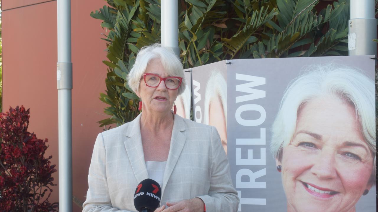 Independent candidate for Rockhampton Margaret Strelow outside Rockhampton Police Station. Picture: Aden Stokes