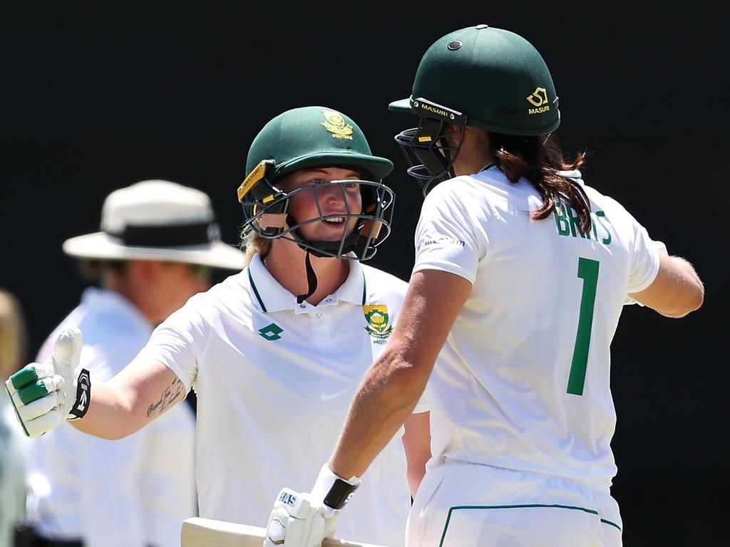 Tucker (L) and Brits batted strongly throughout the hot conditions on Saturday. Picture: Paul Kane/Getty Images