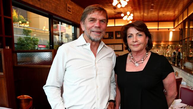 Flight Centre chief Graham Turner with his wife Jude Turner. Picture: AAP