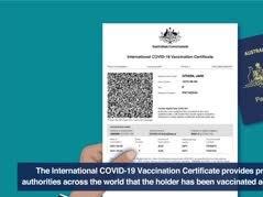 Proof of Covid-19 vaccination will be available from Tuesday, as Australia's international border prepares to reopen.