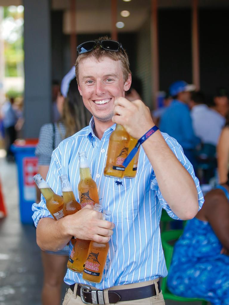 Steve Symons as punters enjoy the 2020 Great Northern Darwin Cup. Picture: GLENN CAMPBELL