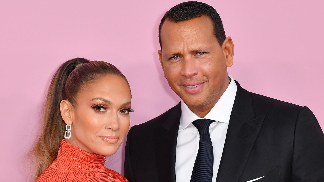 Jennifer Lopez and former baseball pro Alex Rodriguez. Picture: ANGELA WEISS / AFP