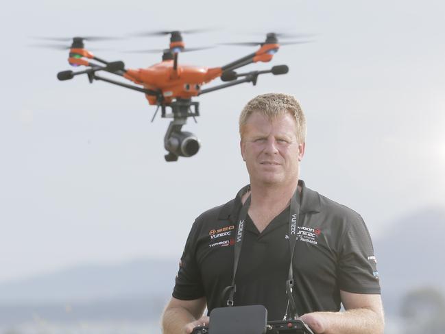 Mark Large, who owns Yuneec Drones Tasmania, says he is concerned some retailers may not educate customers about flying rules. Picture: MATHEW FARRELL