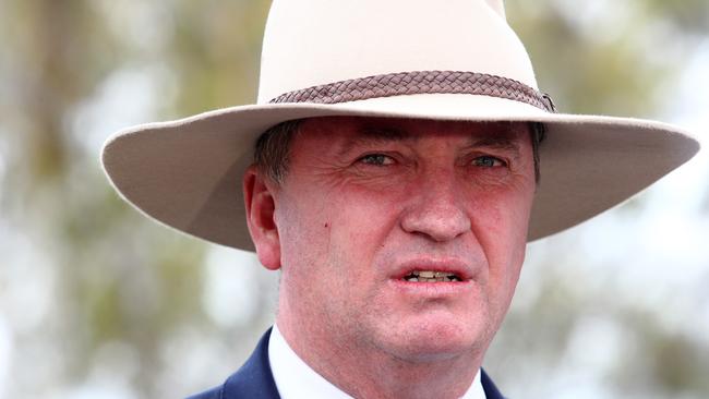 Barnaby Joyce announces that he will resign from his position as Nationals Party Leader and Deputy Prime Minster in Armidale on Friday afternoon. Picture:  Hollie Adams