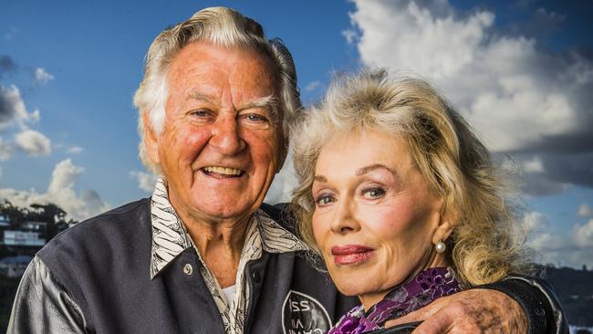 **FEE APPLIES**Bob Hawke and Blanche d'Apulget at their Northbridge home in 2014. Source: Tim Bauer