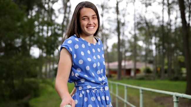 Western Sydney teenager Taylor Angelo won an award for a short film exposing social media and honesty. Picture: Jonathan Ng