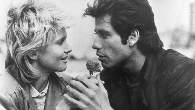 John Travolta and Olivia Newton-John in the 1983 film "Two of a kind" directed by John Herzteld. Picture: AFP.