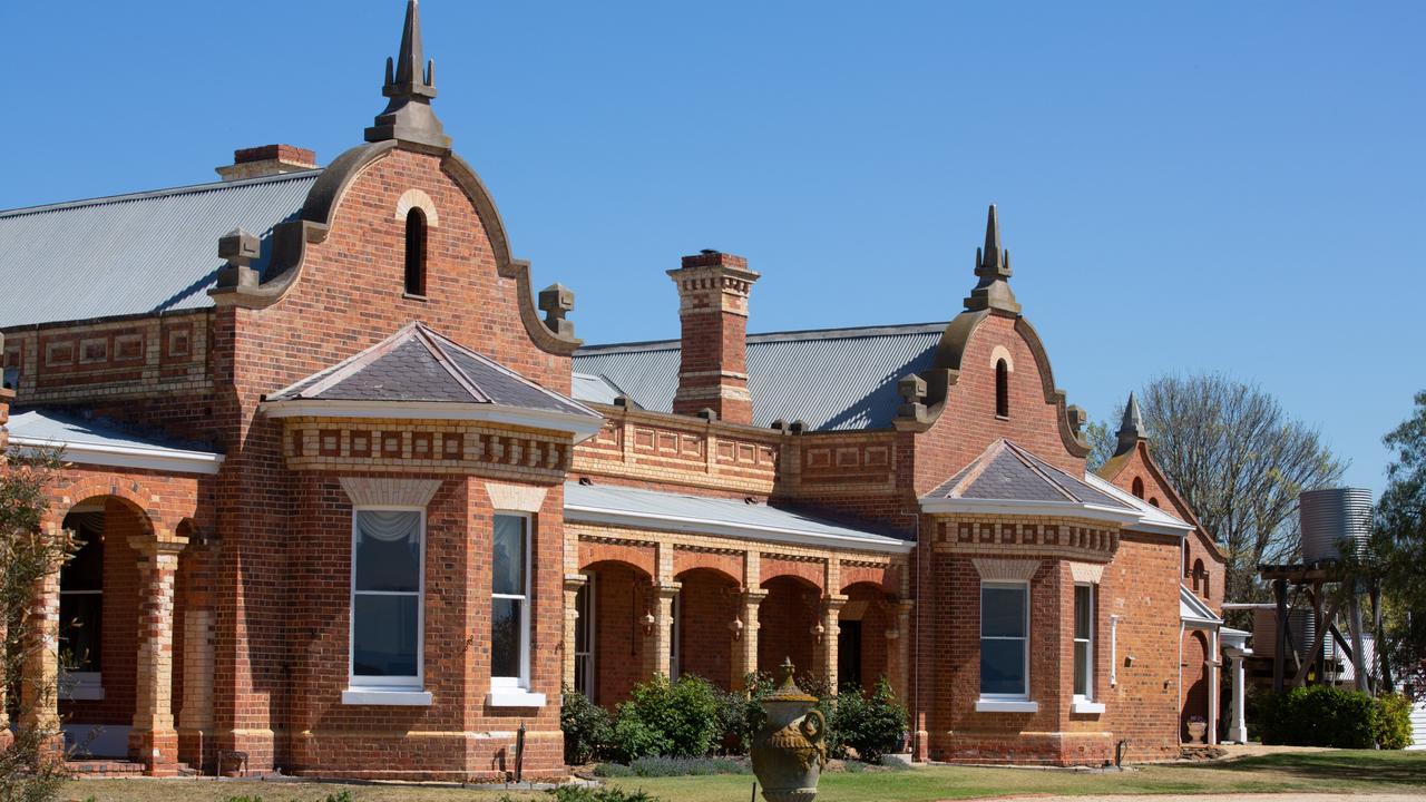 Winning ways: Nambrok has a classic 19th century homestead, which has been beautifully renovated to highlight its period features, and also has a grass tennis court, second five-bedroom residence and a manager’s house. A statue in the grounds honours 1915 Melbourne Cup winner Patrobas, who was trained and stabled at the property.