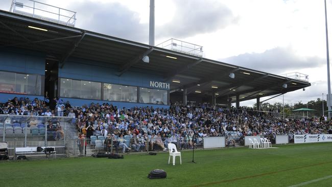 Fans enjoy the atmosphere at the NRL match between Cronulla Sharks and Gold Coast Titans at C.ex Stadium. Photo: Tim Jarrett