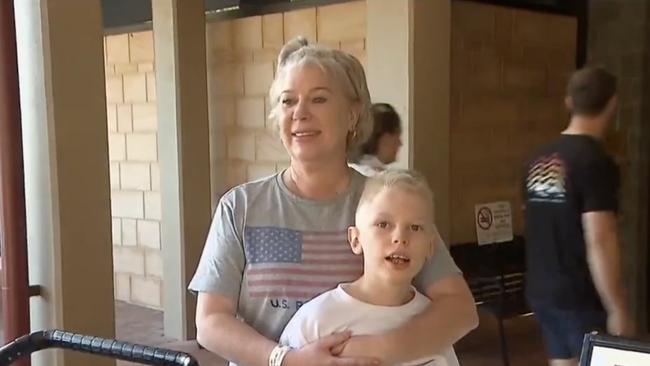 A good Samaritan truck driver has rushed a mother and her disabled son to hospital in North Adelaide after their access taxi driver failed to show. Picture: 7NEWS