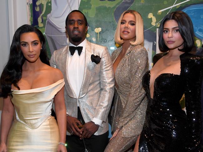 (L-R) Kim Kardashian West, Sean Combs, Khloe Kardashian, and Kylie Jenner attend Sean Combs 50th Birthday Bash presented by Ciroc Vodka on December 14, 2019 in Los Angeles, California. Picture: Kevin Mazur/Getty Images for Sean Combs