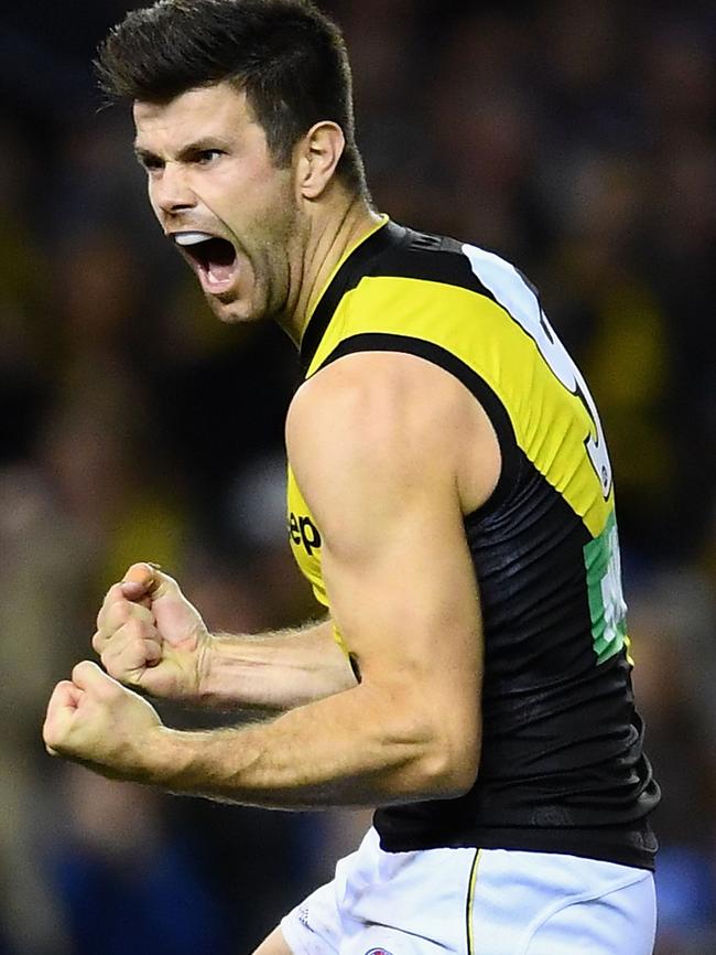 Trent Cotchin was huge late for Richmond.