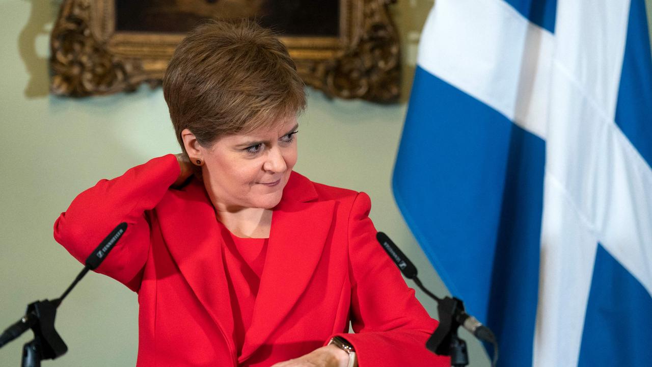 Nicola Sturgeon speaks at a press conference in Edinburgh where she announced she will stand down as First Minister after more than eight years leading its government. Picture: Jane Barlow / POOL / AFP