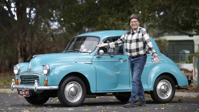 Bruce Frazer with his 1957 Morris Minor 1000. Picture: David Caird