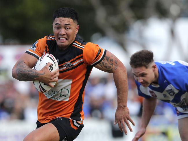 Jaline Graham of Southport Tigers against Tugun Seahawks during the Grade A Gold Coast Rugby League grand final. Photo: Regi Varghese