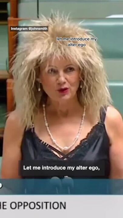 Moment Sussan Ley dressed as Tina Turner