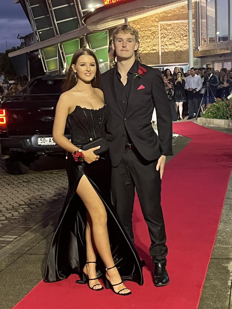 Alistair Heckels and Ella Marshall arrive at the formal.