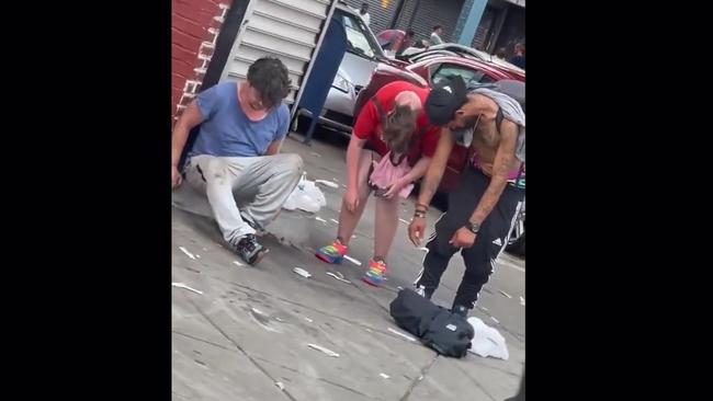 Users in Kensington, Philadelphia were likened to ‘zombies’. Picture: Telemedellin/TikTok