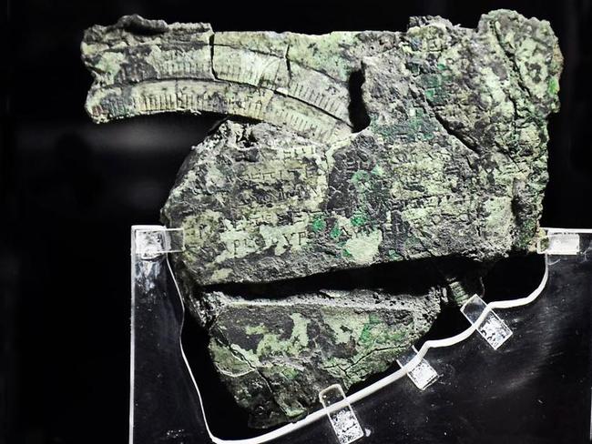 Etched in time ... The mechanics inferred from the remnants of an eclipse calculator which formed part of the Antikythera Mechanism reveals a date as early as 205BC. Source: Supplied