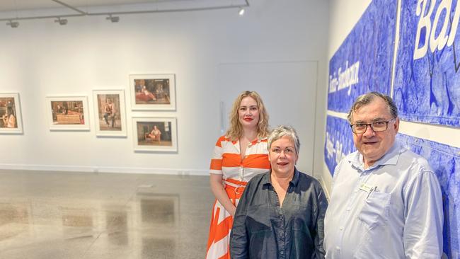 HBRG Director Ashleigh Whatling, Dr Fiona Foley and Fraser Coast councillor David Lewis. Photo: Fraser Coast Regional Council.