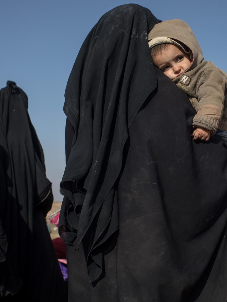 A final operation to oust ISIS from the village of Baghouz, where civilians are being used as human shields. Picture: Chris McGrath/Getty Images