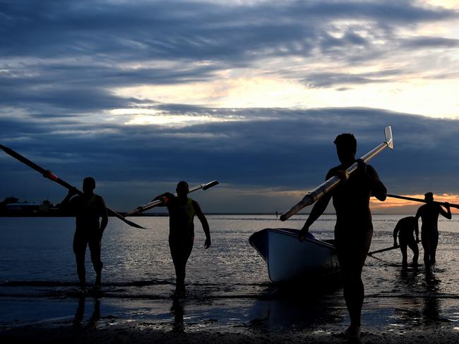 The bay was the place to be this morning after a hot night. Picture: Nicole Garmston