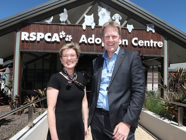 RSPCA Chairperson Justine Hickey and CEO Darren Maier. Picture: Annette Dew