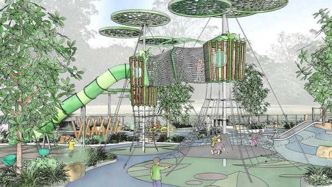 What it could look like ... an artist’s impression of an all-abilities children's playground at Lt Cantello Reserve in Hammondville. Picture: Liverpool Council