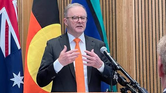 Anthony Albanese at the Australian Embassy in Washington DC. Picture: Geoff Chambers