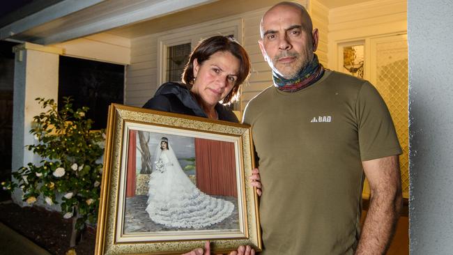 John Karahalios and his sister Stav Bekiaris, whose mother Margarita died at St Basils. Picture: Jay Town/Herald Sun