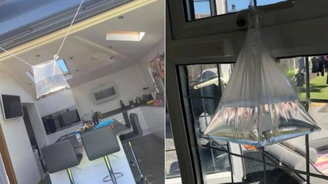 Another popular hack to get rid of flies involves coins and a bag of water. Picture: Facebook/Mrs Hinch Cleaning Tips.