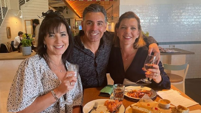 From left to right: Lisa Godden, Mark Deguara and Cathy Deguara celebrate Melbourne Cup Day at the Coogee Pavilion.