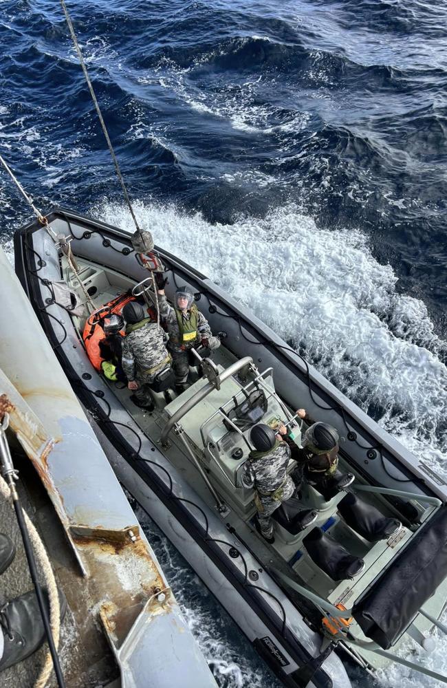 The Australian navy was involved in a marathon rescue effort for a shark victim off the Mackay coastline. Photo: Contributed