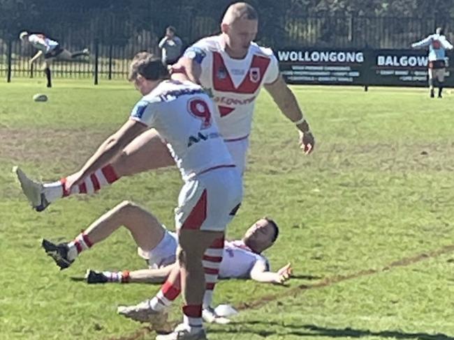 The mother of George Burgess has shared photos of him back on the field and spending time with family. Picture: Instagram