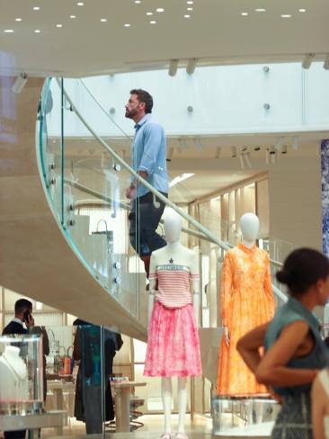 Affleck waiting in the Dior boutique for his beloved - hang this in the Louvre. 