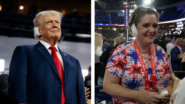 RNC Delegates Wear Ear Bandages in Solidarity with Trump