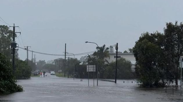 Flooding in Billan St, Carina, in Brisbane's east. Picture: Facebook