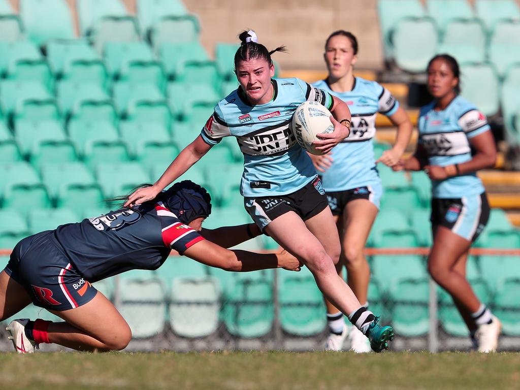 Tia-Jordyn Vasilovski takes on the defence. Picture: Adam Wrightson Photography