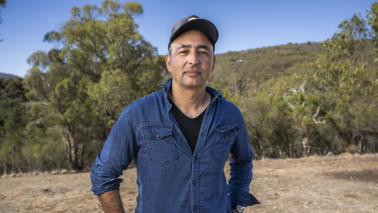 Andry Sculthorpe from Tasmanian Aboriginal Centre at Risdon Cove working with WWF to repatriate lungtalanana. Picture: Caroline Tan