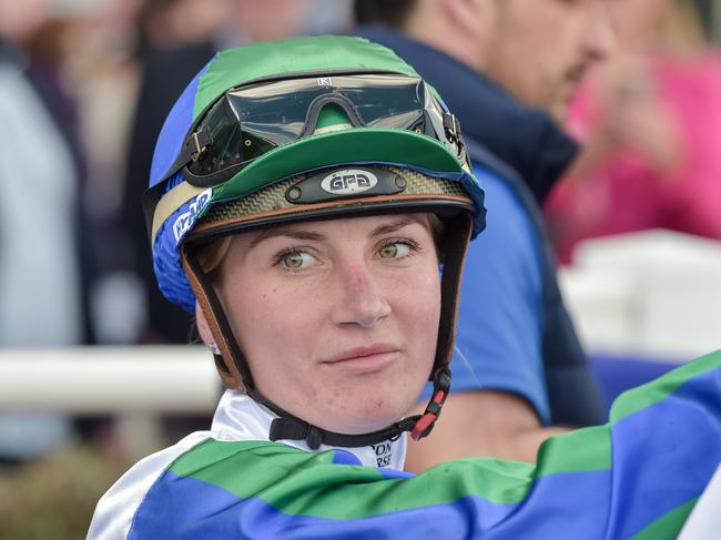 Jamie Kah after winning the ive > Handicap at Caulfield Racecourse on August 27, 2022 in Caulfield, Australia. (Photo by Reg Ryan/Racing Photos via Getty Images)