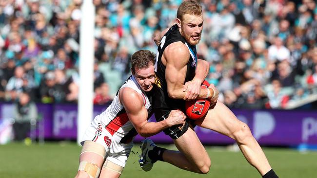 Andrew Moore during his time at Port Adelaide. Picture: Sarah Reed.