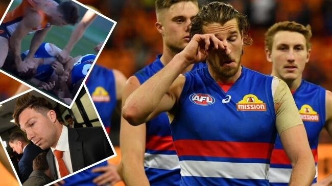 Marcus Bontempelli copped some rough treatment from Toby Greene during the Elimination Final.