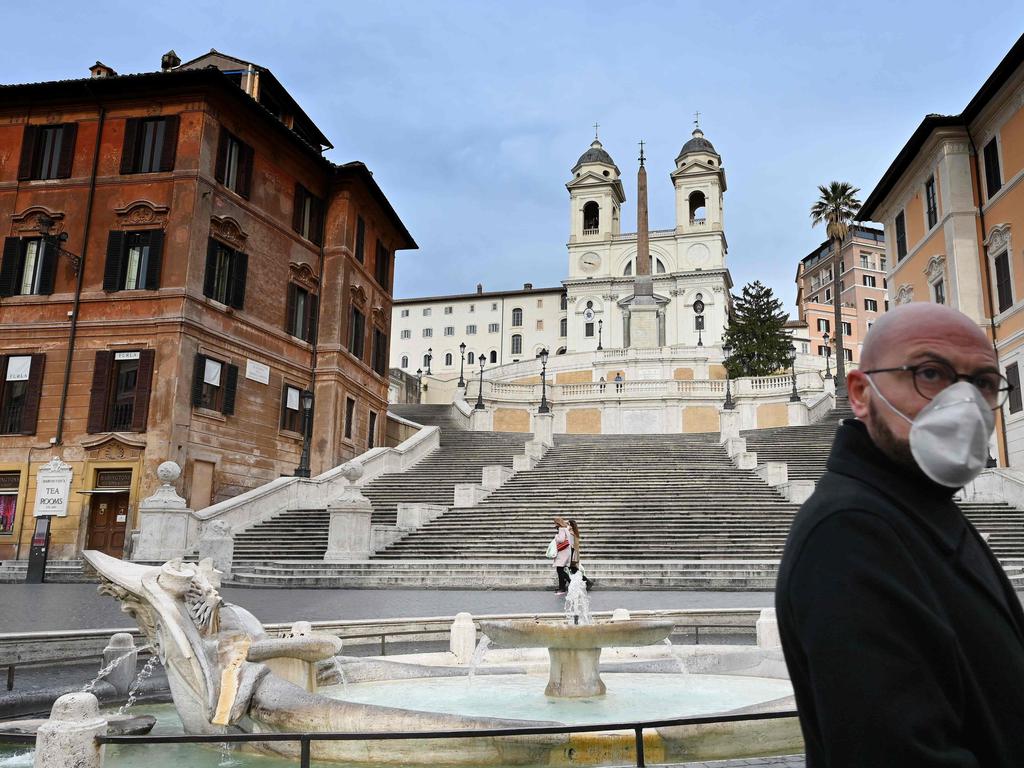 Italy is experiencing a very different battle with coronavirus than South Korea has had. Picture: Alberto Pizzoli/AFP